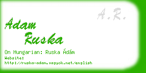 adam ruska business card